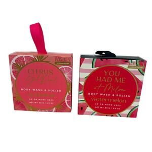 L.W.Y.A Citrus Got Real & You Had me at Melon Body Wash & Polish Buffer SET